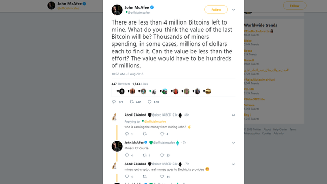 John McAfee Claims one Bitcoin Worth US$500,000 in Three Years